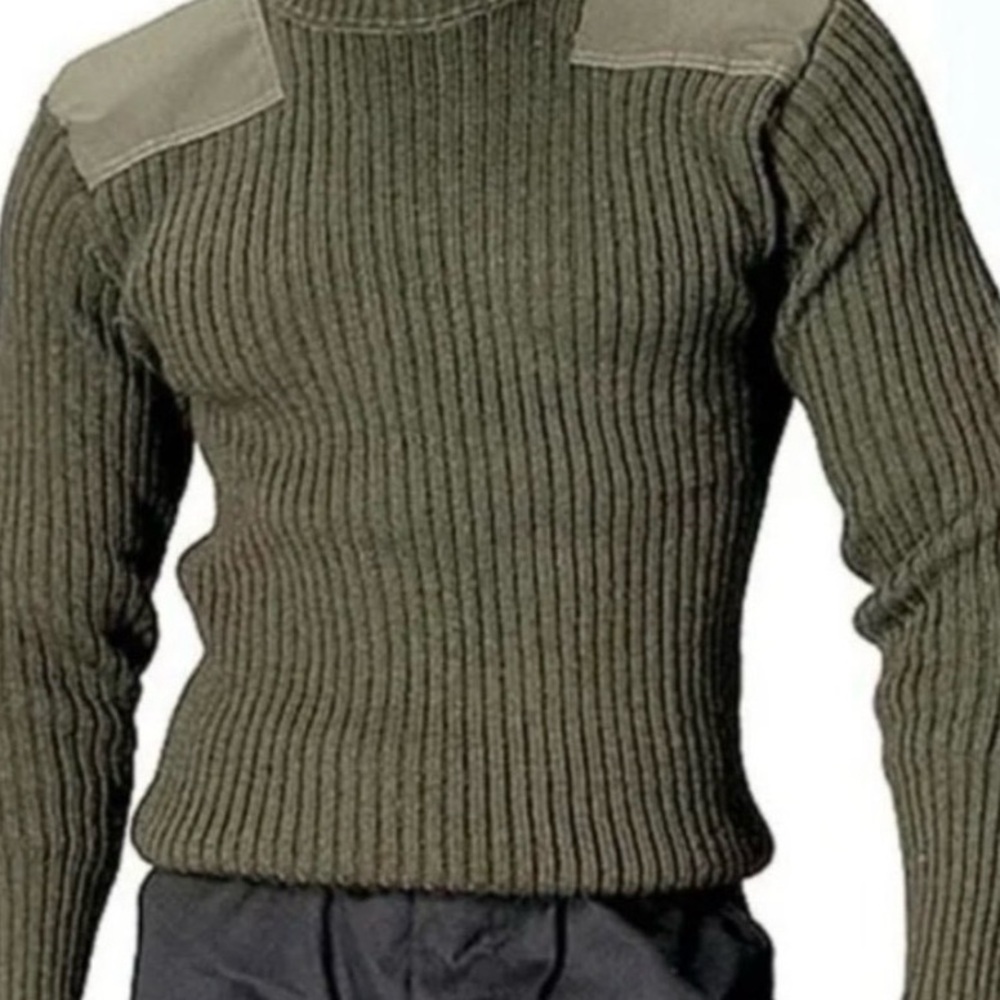 NEW WITH TAGS DSCP
OLIVE GREEN MILITARY SWEATER IN 100% WOOL sz 44